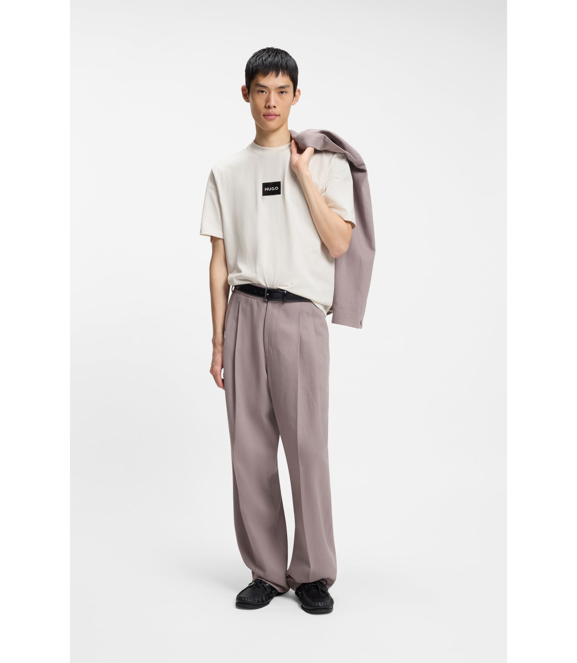 Hugo Tortoise Logo T Shirt In Cotton Jersey White