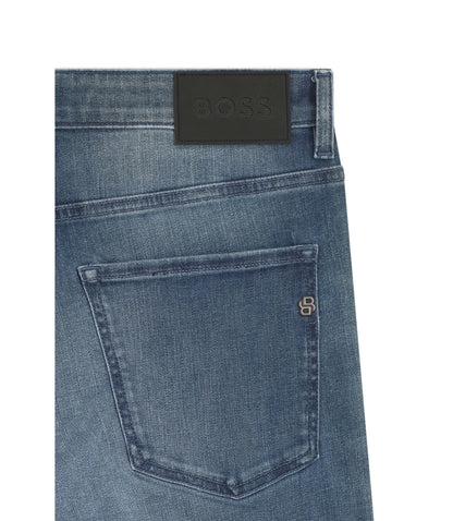 Boss Delaware Slim Fit Jeans In Blue Lightweight Denim Blue