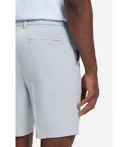 Boss Linen Blend Shorts In A Modern Fit Light Blue