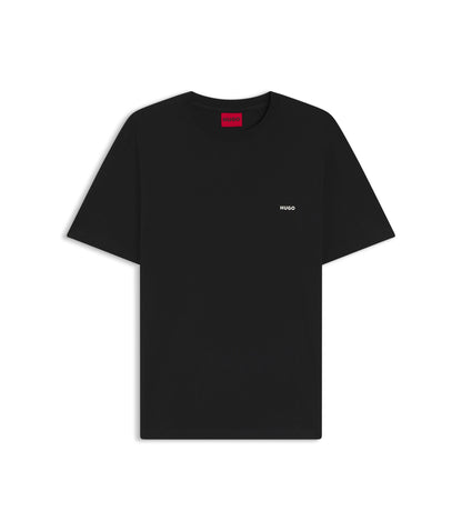 Hugo Cotton Jersey T Shirt With Rear Graphic Black