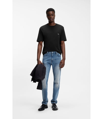 Hugo Cotton Jersey T Shirt With Rear Graphic Black