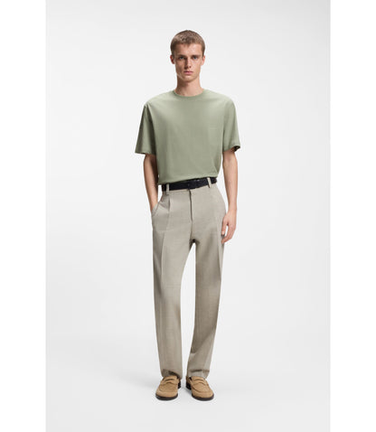 Hugo Cotton Jersey T Shirt With Rear Graphic Light Green