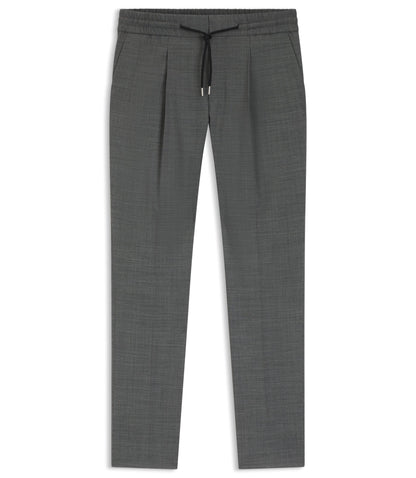 Hugo Slim Fit Trousers In Wool Blend Sharkskin Grey
