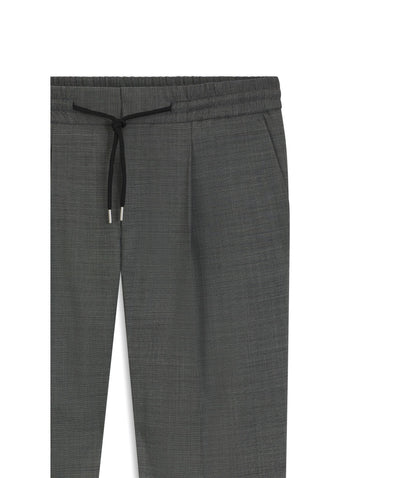 Hugo Slim Fit Trousers In Wool Blend Sharkskin Grey