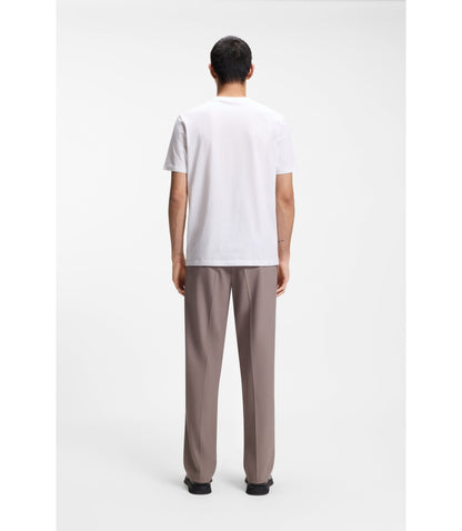 Hugo Cotton Jersey T Shirt With Spaced Out Logo White