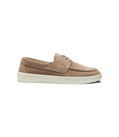 Boss Suede Loafers With Slightly Translucent Sole Beige Beige