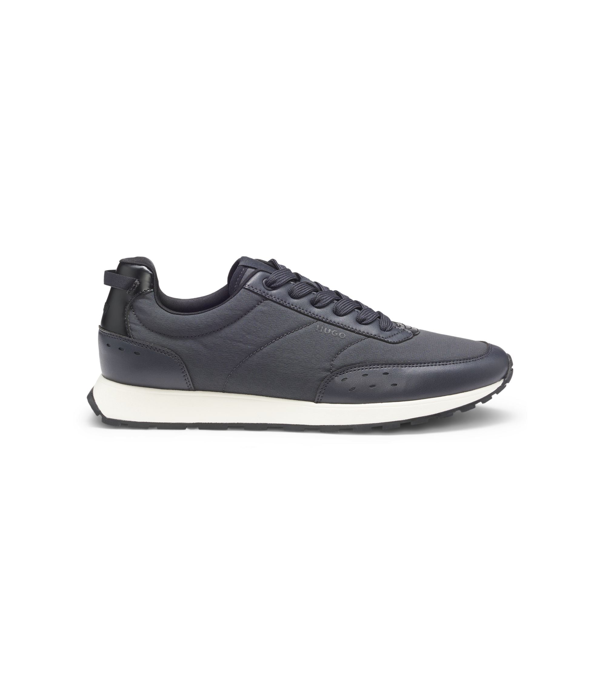 Hugo Running Inspired Trainers With Zigzag Detailing Dark Blue Dark Blue
