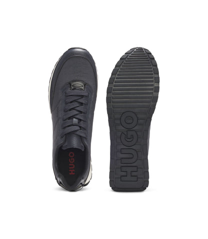 Hugo Running Inspired Trainers With Zigzag Detailing Dark Blue Dark Blue