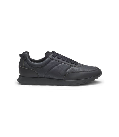 Hugo Low Top Trainers With Monogrammed Uppers Black Black