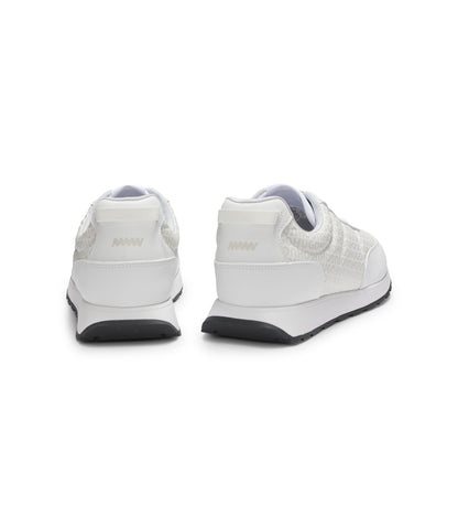 Hugo Low Top Trainers With Monogrammed Uppers White White