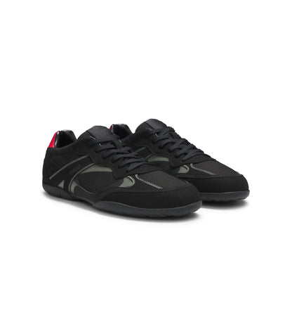Hugo Trainers In Mesh And Faux Suede Black Black
