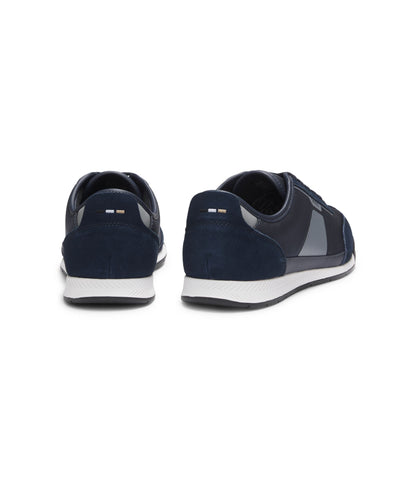 Boss Low Top Trainers With Structured Trims Light Blue Light Blue