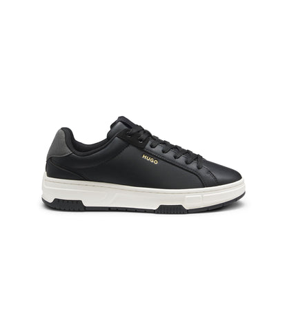Hugo Trainers In Faux Leather Black Black