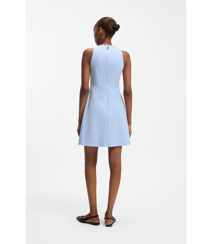 Hugo V Neck Dress With Seam Details Light Blue Women's
