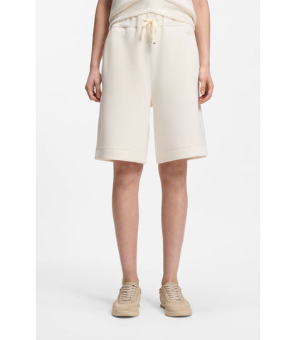 Boss Stretch Jersey Shorts In A Relaxed Fit White Women's
