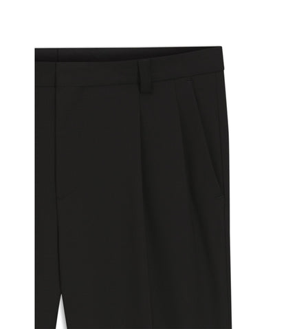 Hugo Extra Slim Fit Trousers In Wool Blend Twill Black