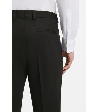 Hugo Extra Slim Fit Trousers In Wool Blend Twill Black