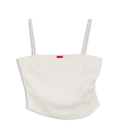 Hugo Gathered Bandeau Top With Straps White Women's