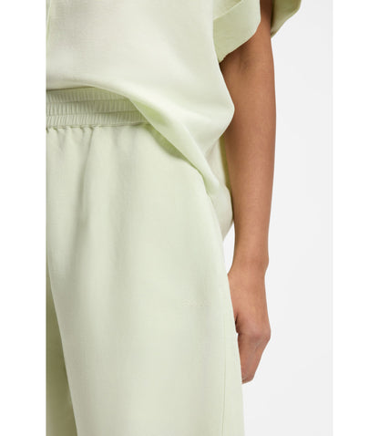 Boss Balloon Leg Trousers With Elasticated Waist Green Women's