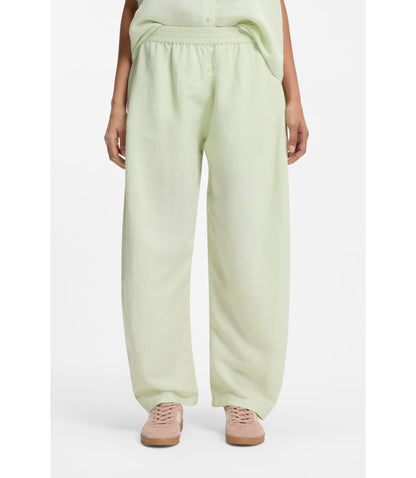 Boss Balloon Leg Trousers With Elasticated Waist Green Women's