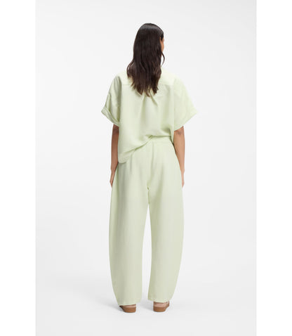 Boss Balloon Leg Trousers With Elasticated Waist Green Women's