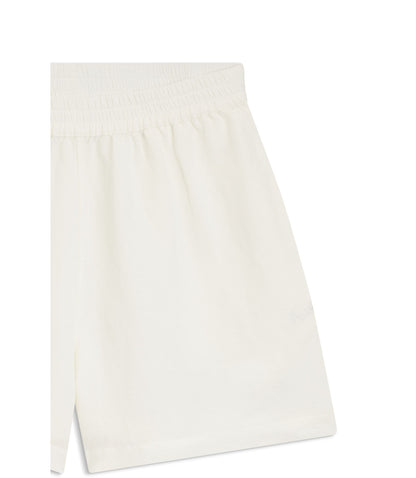 Boss Relaxed Fit Shorts With Embroidered Logo White Women's