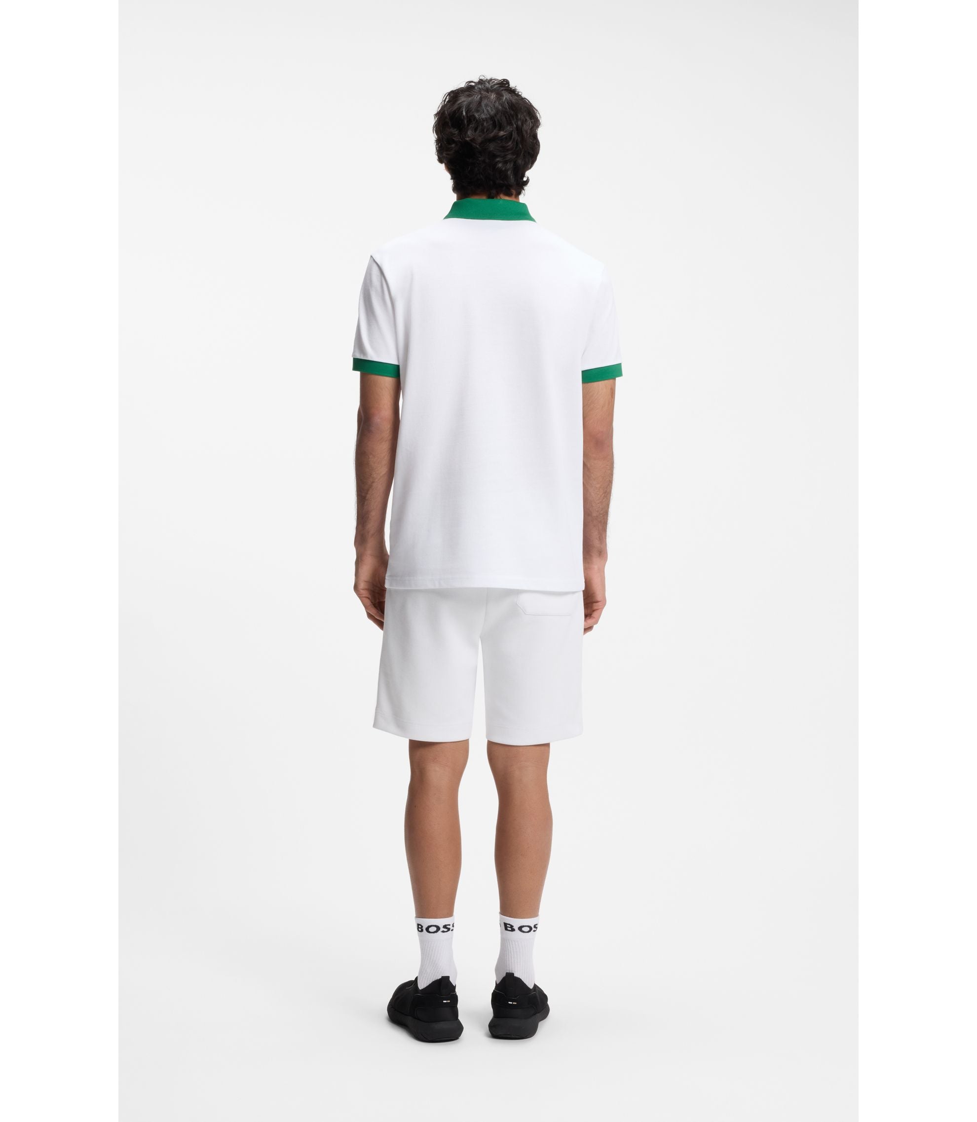Boss Paddy Polo Shirt With Country Flag Mexico White