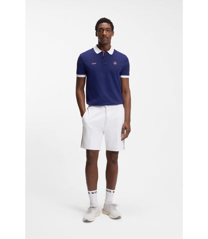 Boss Paddy Polo Shirt With Country Flag Usa Blue