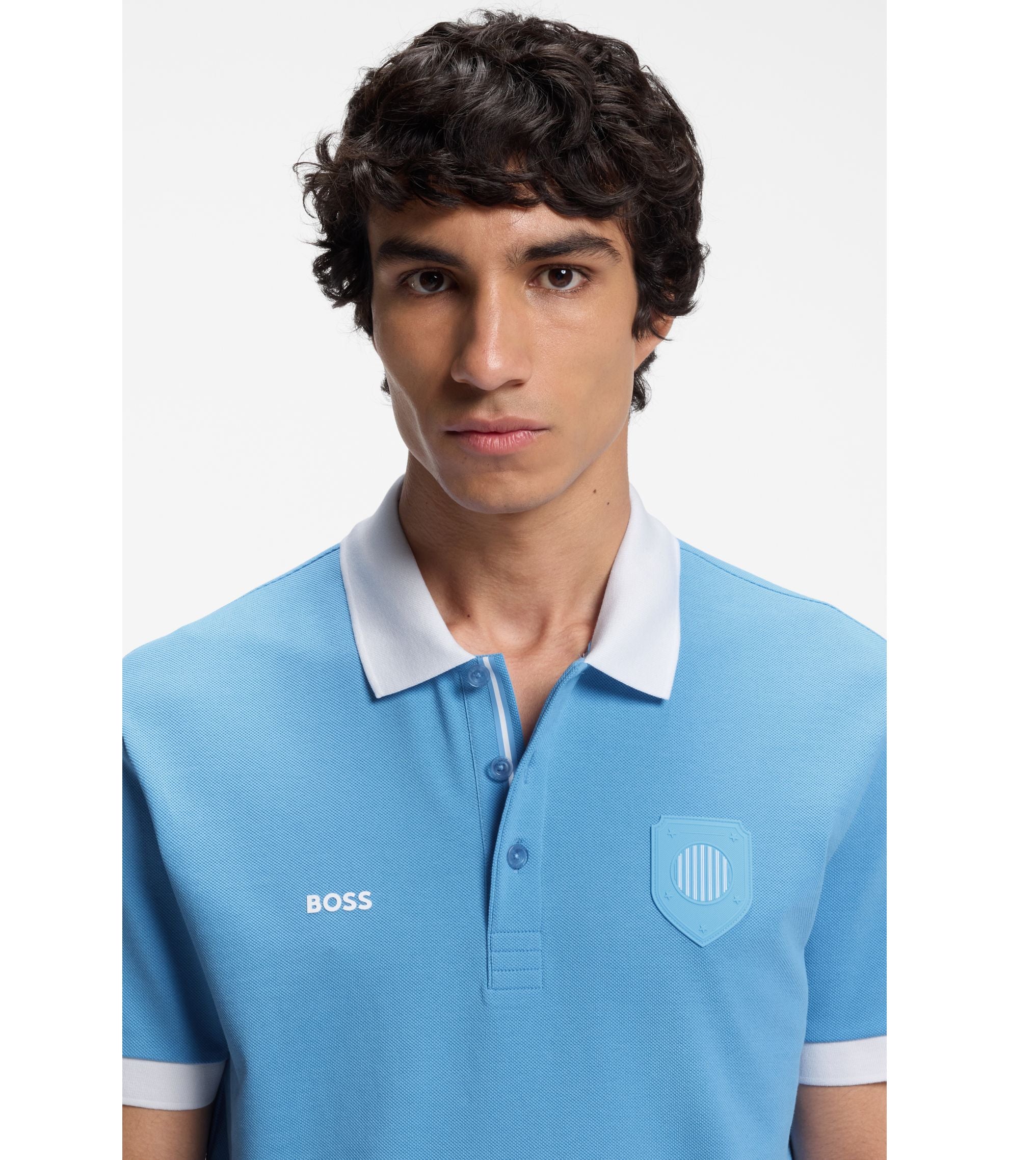 Boss Paddy Polo Shirt With Country Flag Argentina