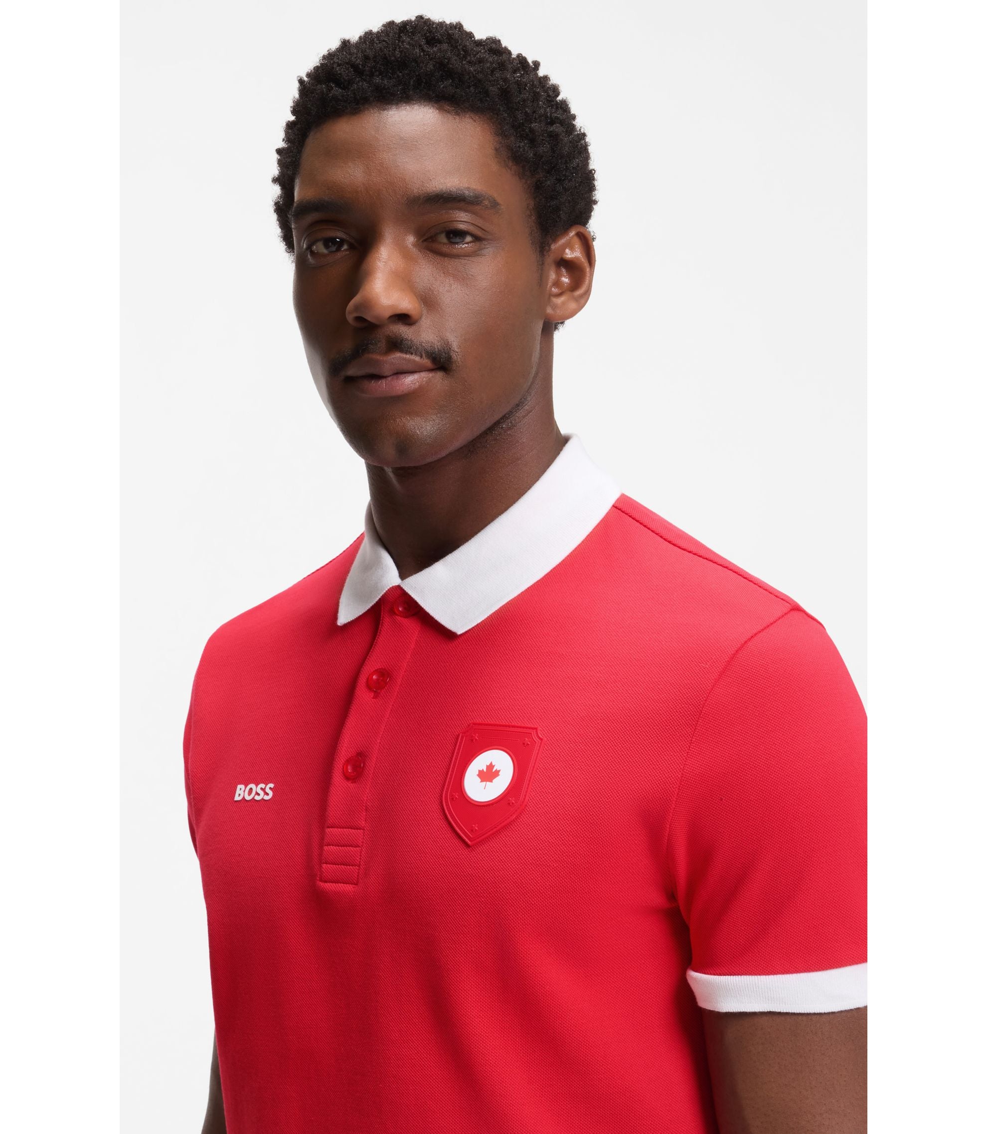 Boss Paddy Polo Shirt With Country Flag Canada