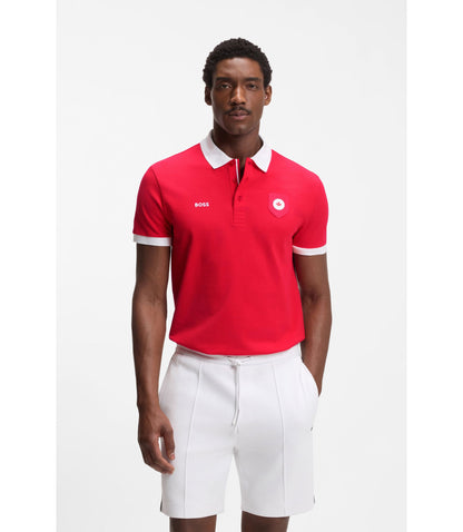Boss Paddy Polo Shirt With Country Flag Canada