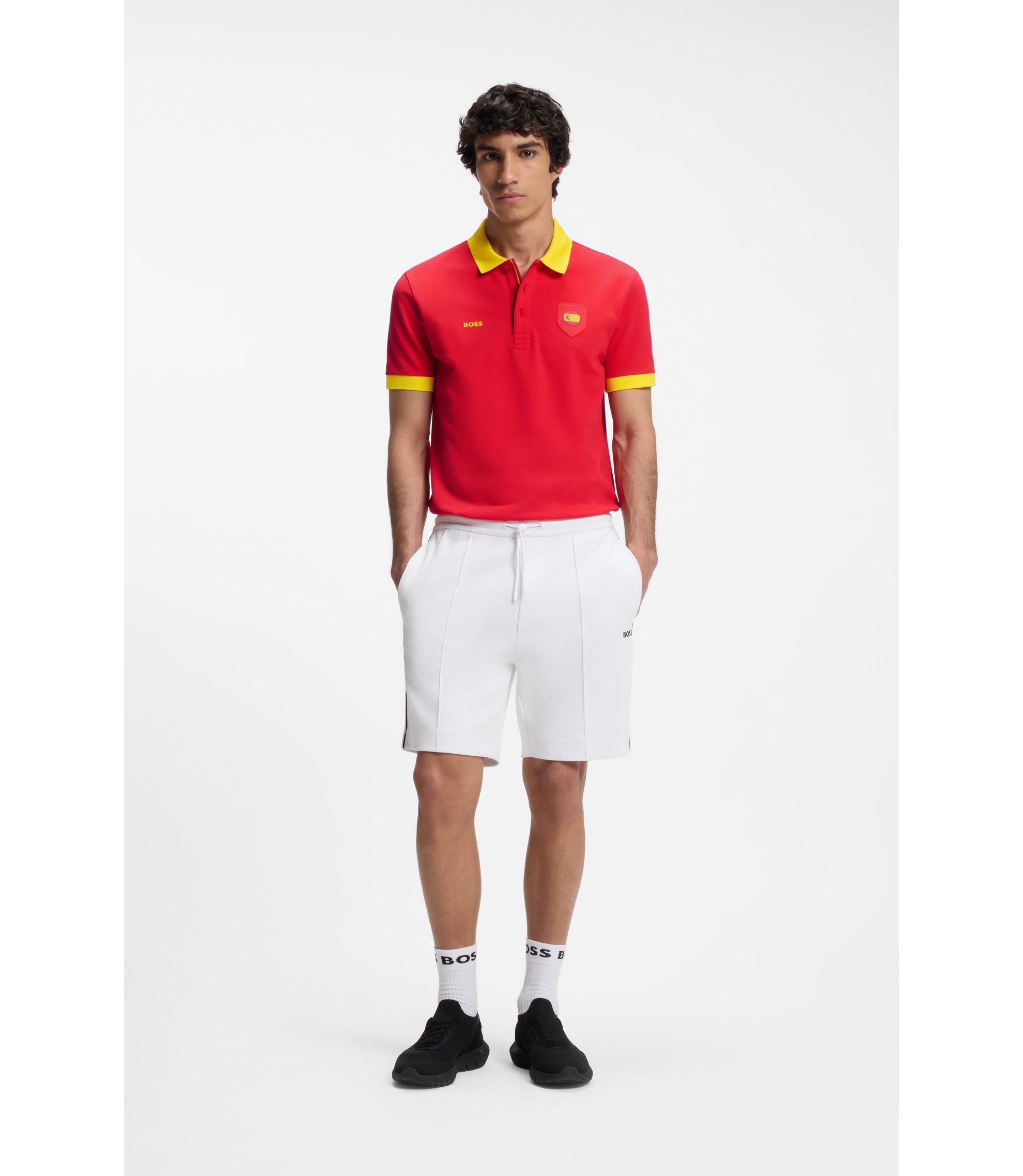 Boss Paddy Polo Shirt With Country Flag Spain
