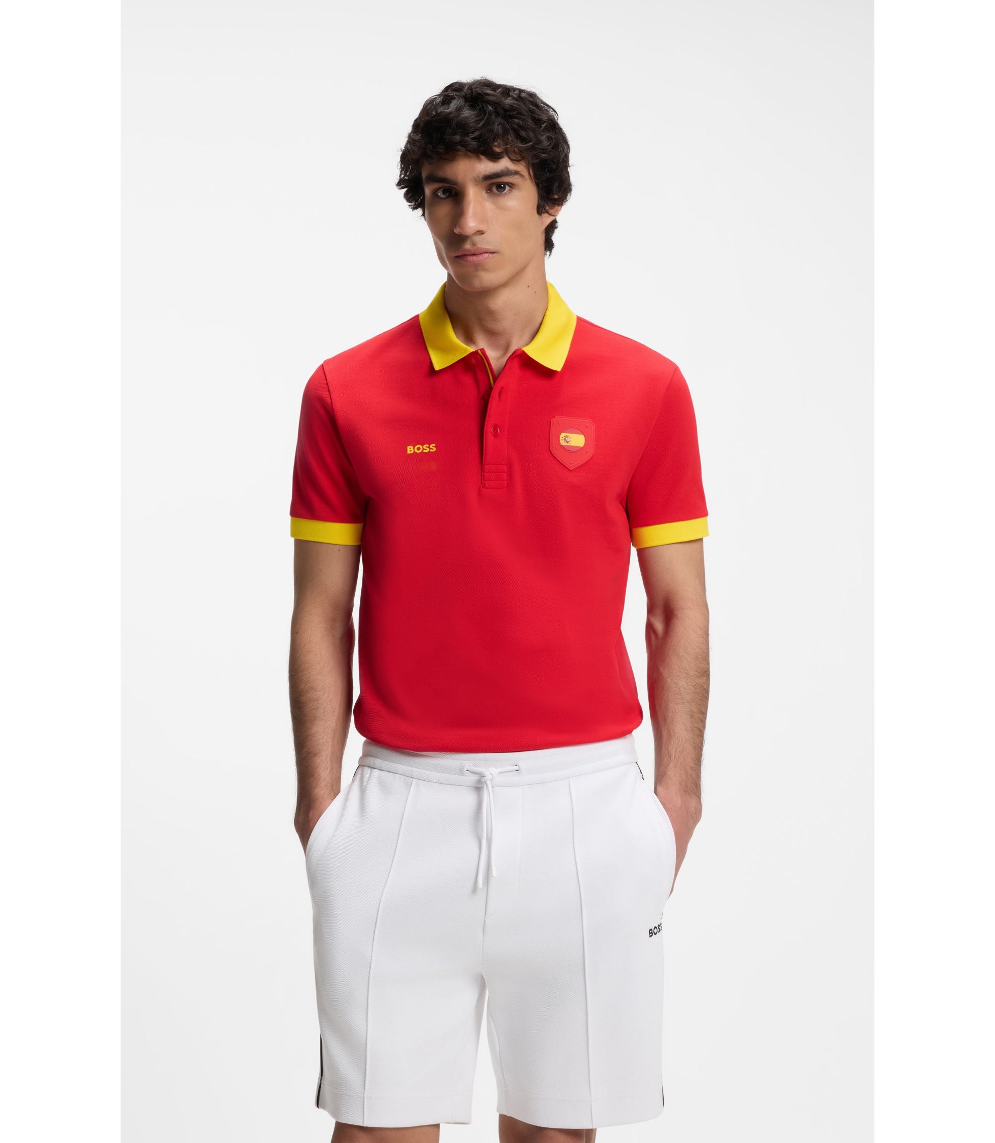 Boss Paddy Polo Shirt With Country Flag Spain