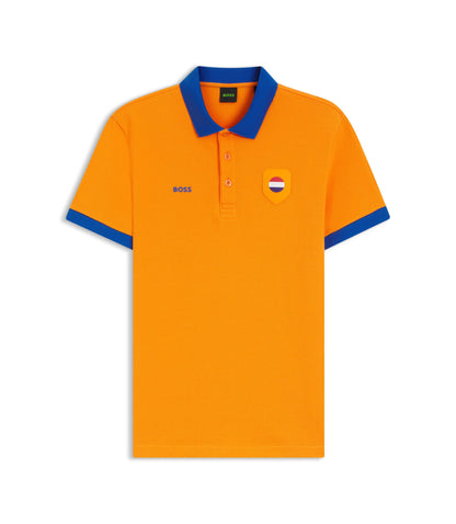 Boss Paddy Polo Shirt With Country Flag Netherlands
