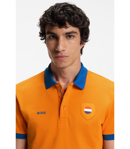 Boss Paddy Polo Shirt With Country Flag Netherlands
