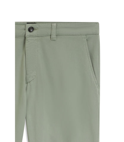Boss Tapered Fit Chinos In A Structured Cotton Light Green