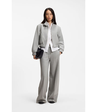 Boss Regular Fit Blazer In Stretch Twill Patterned Women's