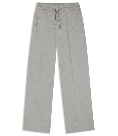 Boss Oversized Fit Trousers In Stretch Twill Patterned Women's