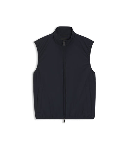 Boss Knit Trim Gilet With Water Repellent Finish Dark Blue