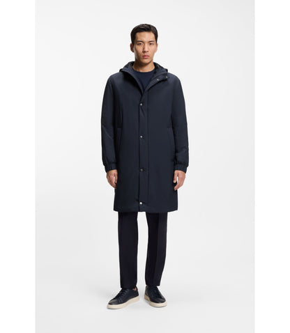 Boss Padded Coat With Water Repellent Finish Dark Blue