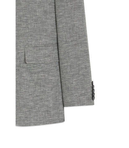 Hugo Two Piece Modern Fit Suit In Sharkskin Fabric Dark Grey