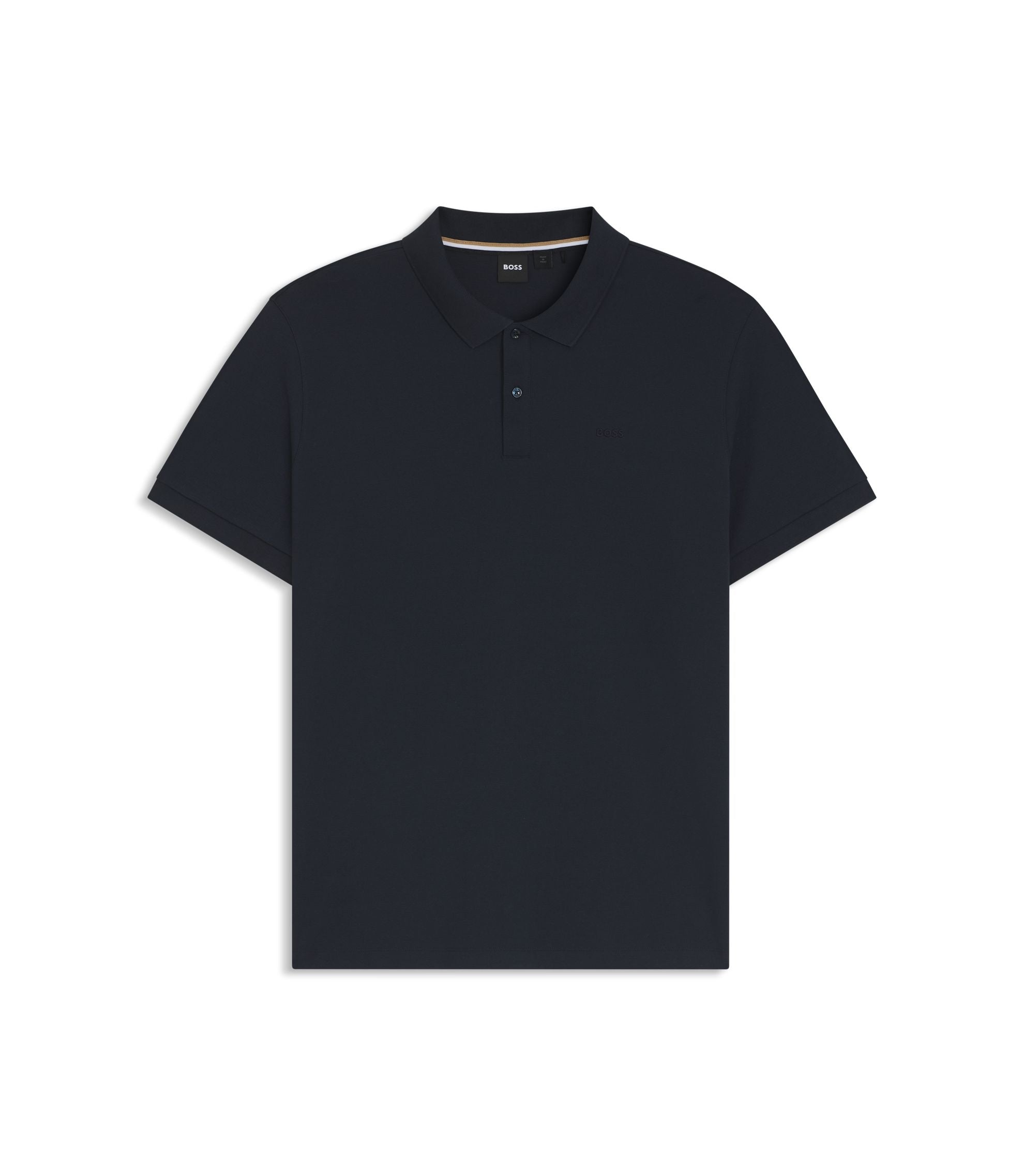 Boss Pallas Polo Shirt In Cotton Piqu With Logo Details Dark Blue