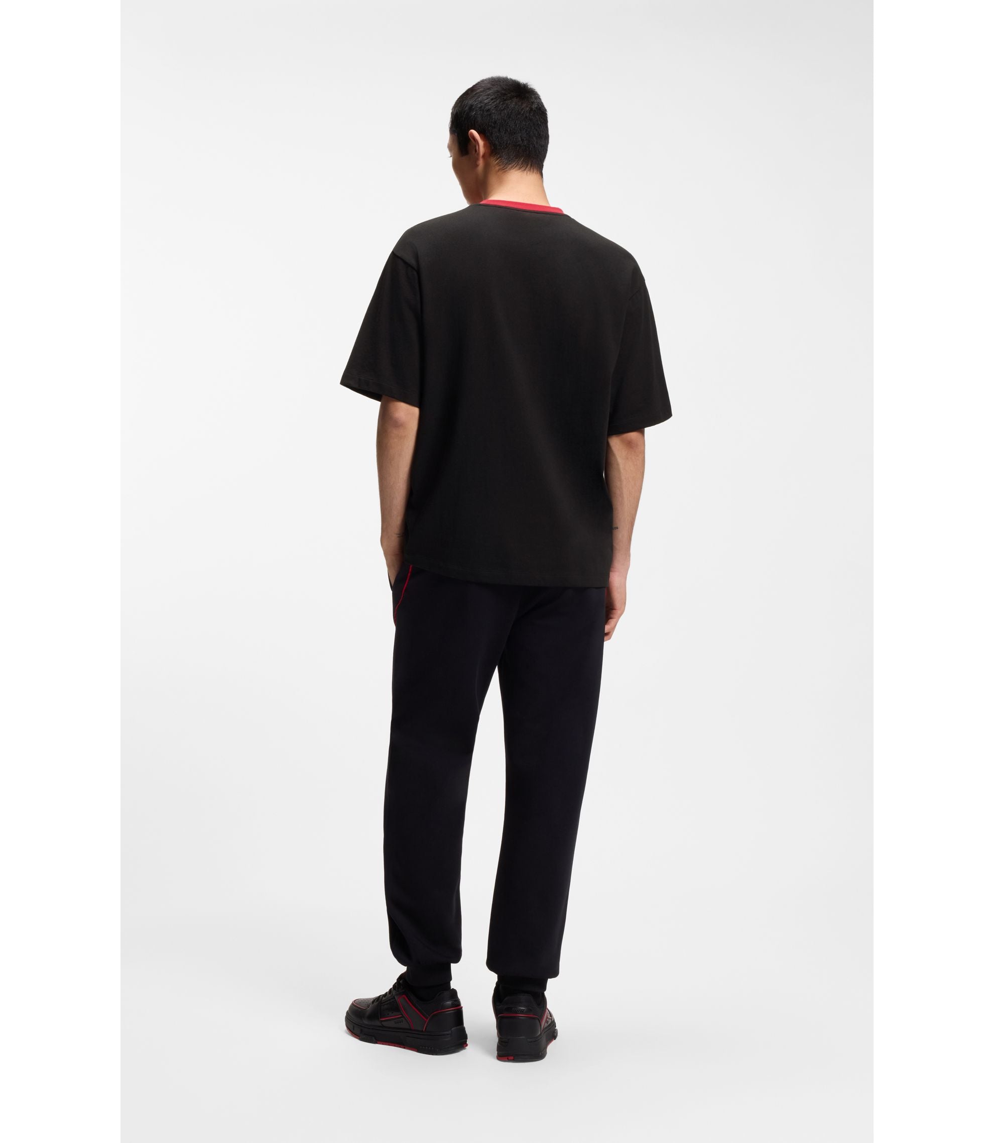 Hugo X Rb Cotton T Shirt With Bull Motif Black