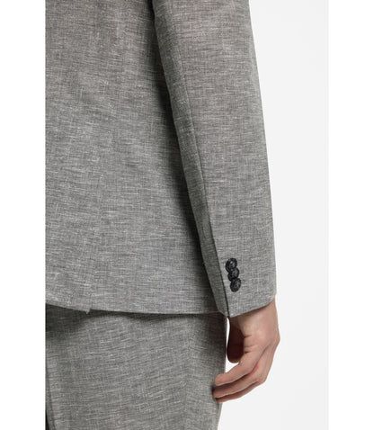 Hugo Extra Slim Fit Jacket In Performance Sharkskin Dark Grey