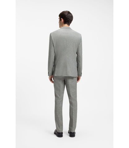 Hugo Extra Slim Fit Jacket In Performance Sharkskin Dark Grey