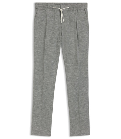 Hugo Slim Fit Trousers In Performance Sharkskin Dark Grey