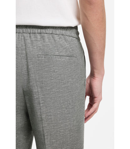 Hugo Slim Fit Trousers In Performance Sharkskin Dark Grey