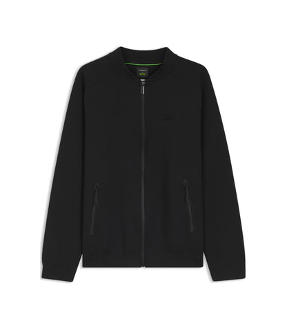 Boss Porsche X Boss Zipper Up Sweatshirt With Embossed Artwork Black