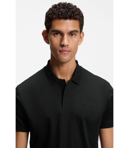 Boss Porsche X Boss Polo Shirt In Mercerized Cotton Black