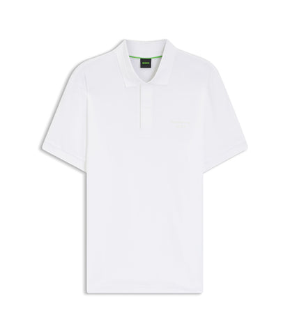 Boss Porsche X Boss Polo Shirt In Mercerized Cotton White